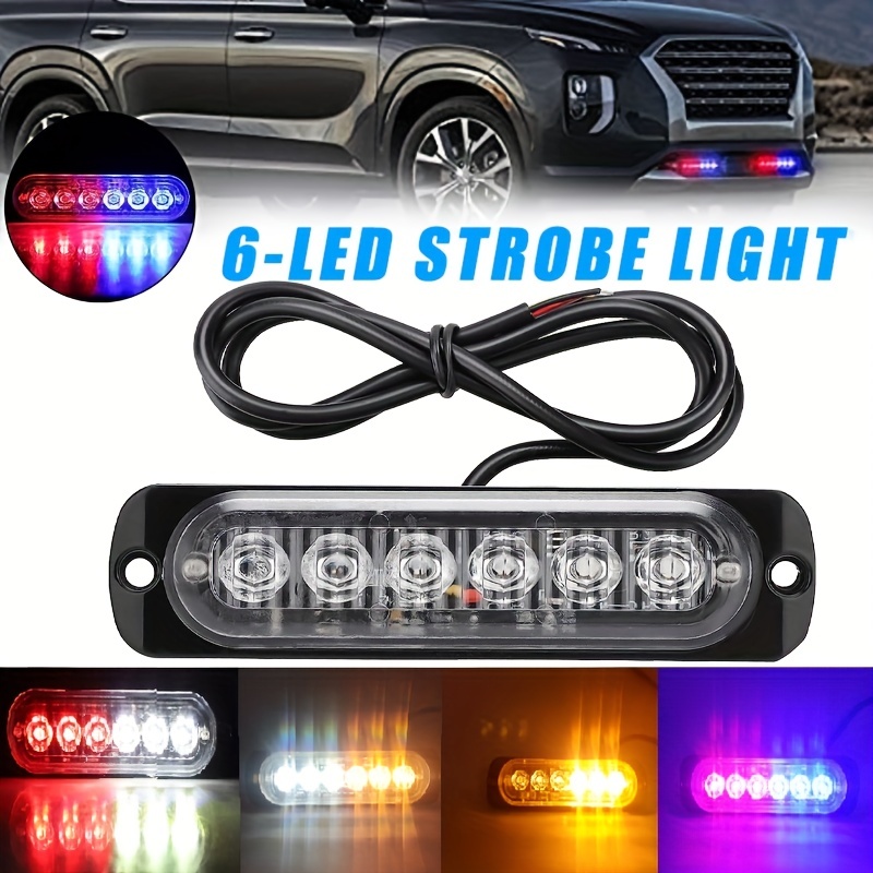 Neue 24led blinkende Signalleuchte LED-Lichtstreifen Auto Stroboskop  Warnlicht Notlampe Lichtleiste für Polizei LKW Suv Motorrad