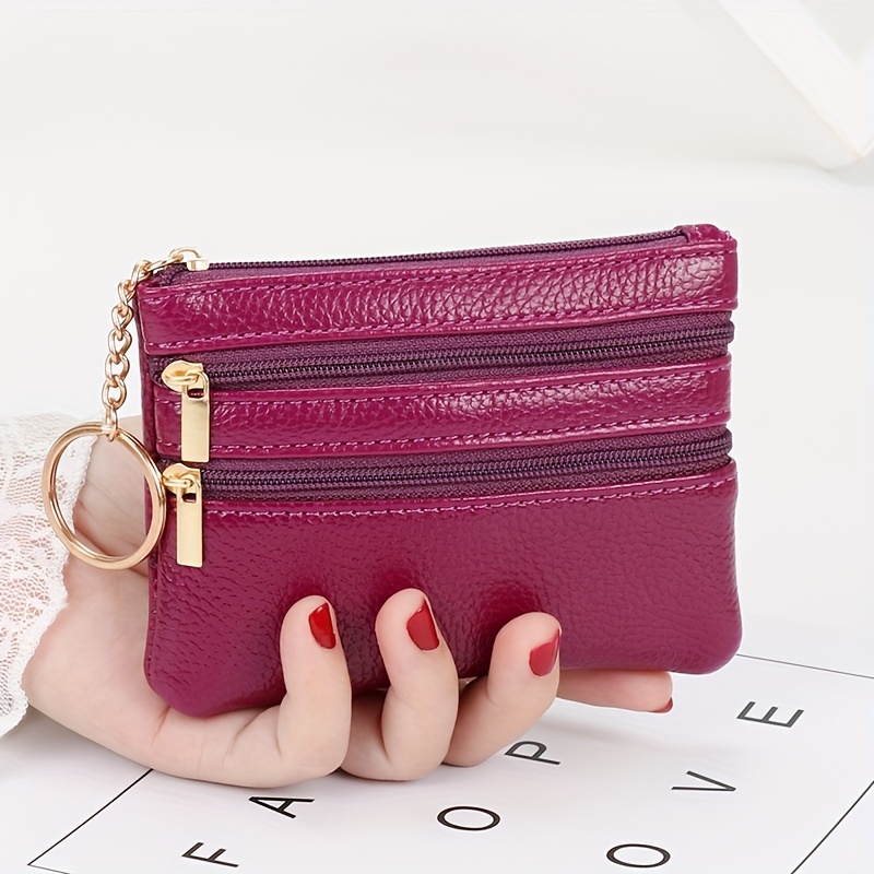 Portafoglio Donna Piccolo In Ecopelle Con Cerniera - Portamonete, Porta Carte, RFID, SHOPELEGANCE