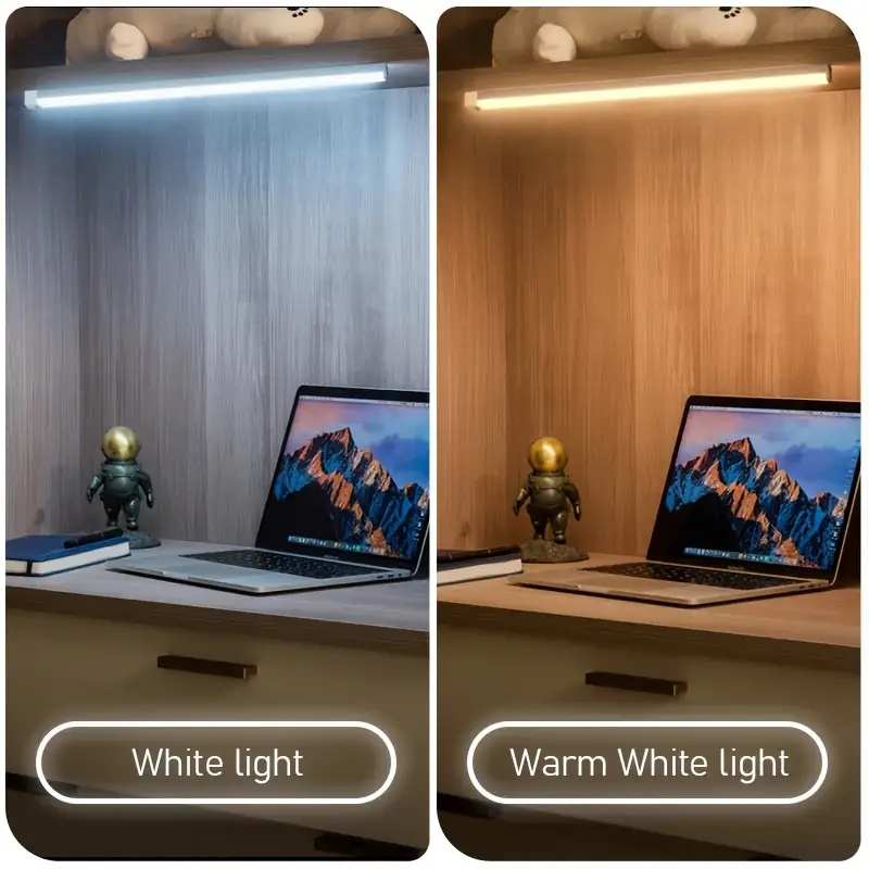 4pcs led motion sensor cabinet light under counter closet lighting wireless magnetic usb rechargeable kitchen night lights battery powered operated light for wardrobe closets cabinet cupboard stairs corridor shelf details 2