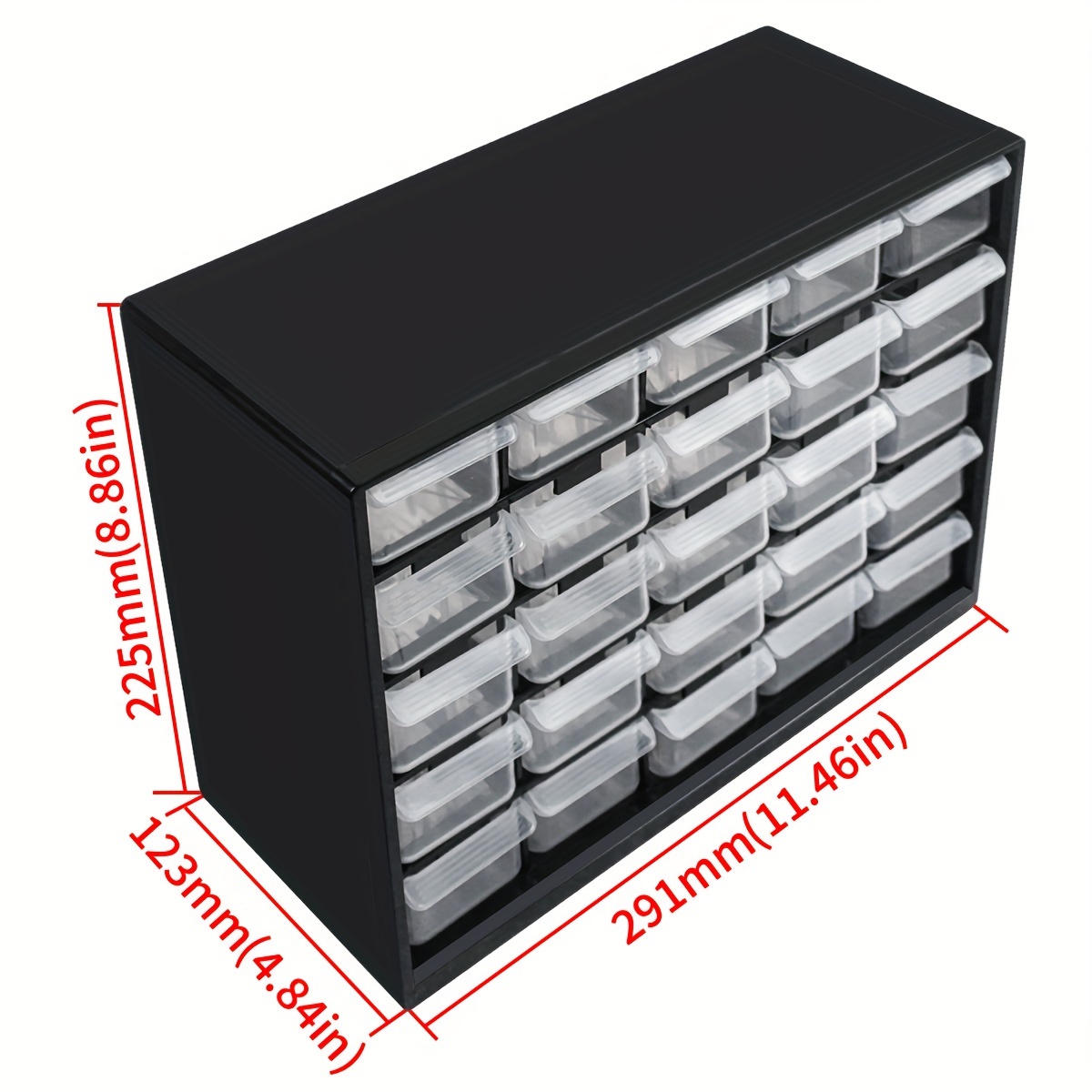 Multi-Compartment Small Parts Storage Box - Wall Mountable