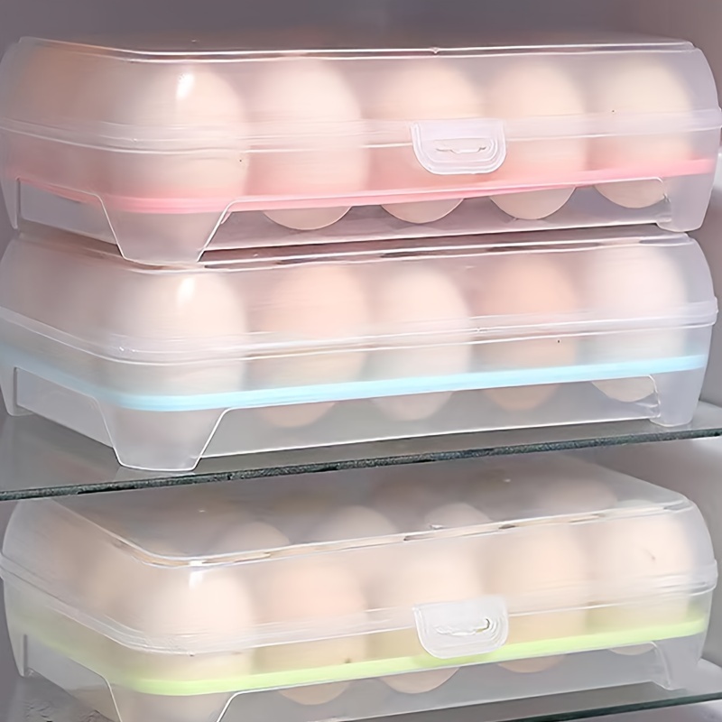 Plastic Egg Holder Egg Storage Box Kitchen Refrigerator Crisper Portable Egg  Organizer Space Saver Plastic Transparent Egg Tray Holder, Desk Organizer,  Aesthetic Room Decor, Home Decor, Kitchen Accessories, Bathroom Decor,  Bedroom Decor 