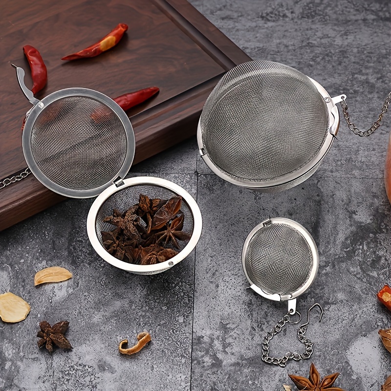 Filtro tè a sfera con gancio a catena in acciaio inossidabile - Infusore da  té