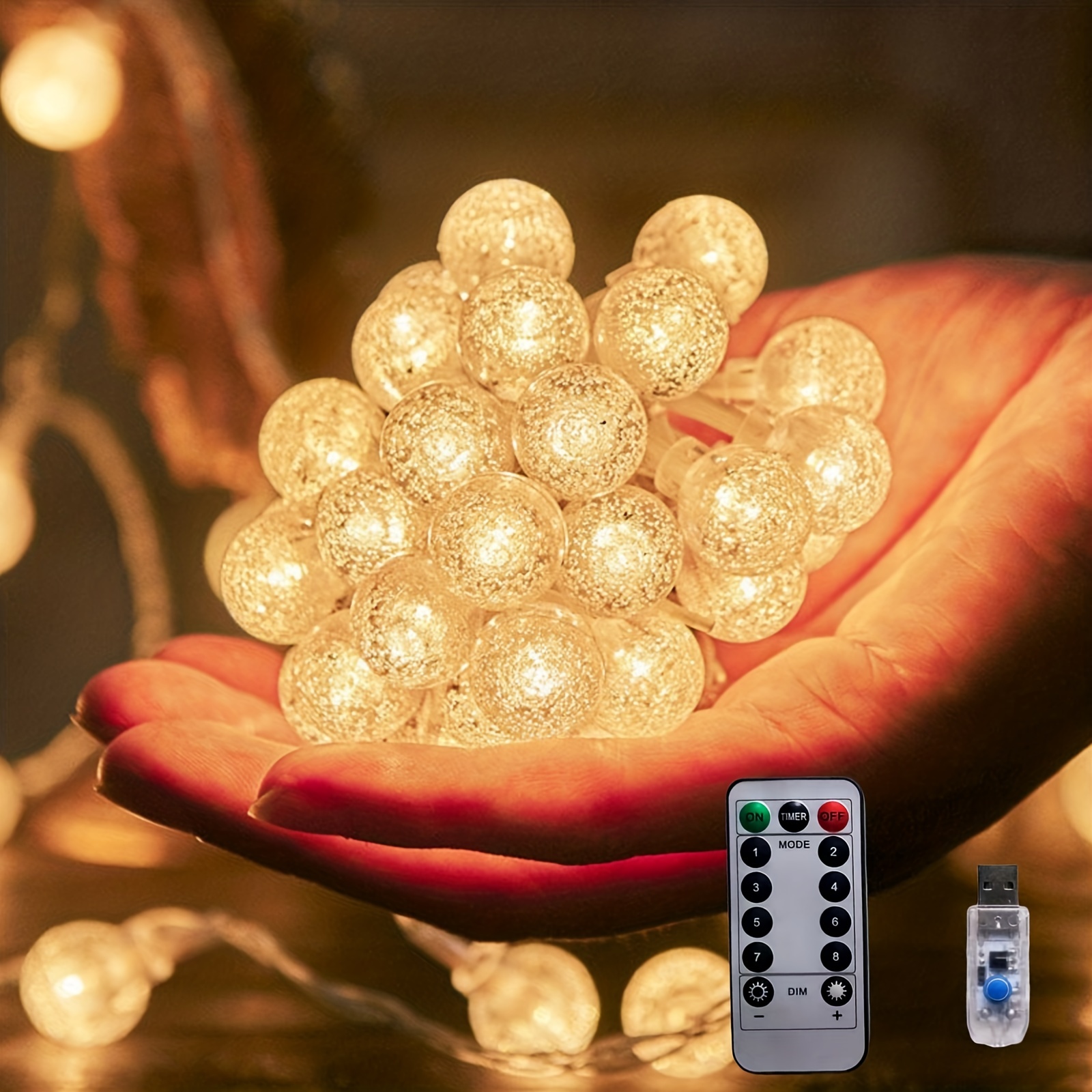 Lampe de sphère à boule LED brillante de 25 cm avec télécommande
