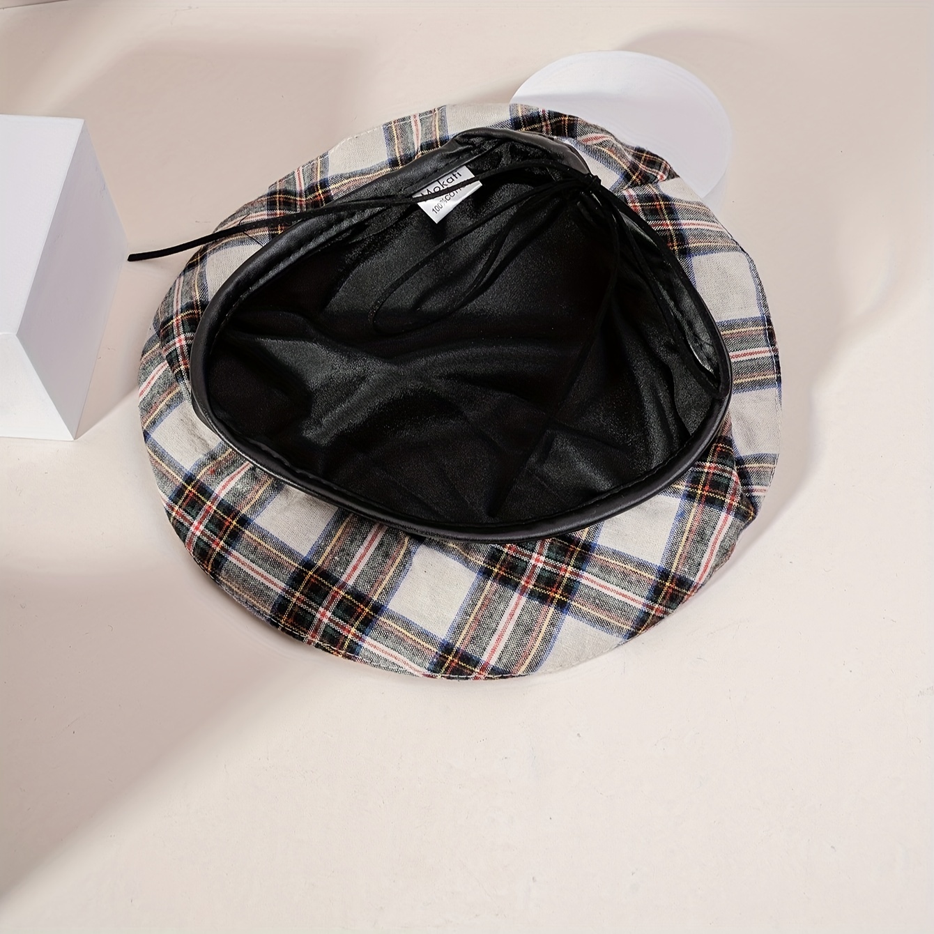 Classic Plaid Beret Hats Vintage British Style Berets Lightweight