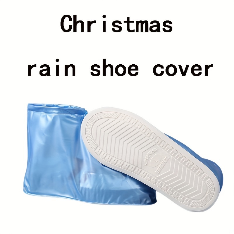 No Deslizamiento Impermeable Pvc Cremallera Cubre Zapatos De Lluvia,  Cubiertas De Calcetines Impermeables Con Banda Elástica, Blanco