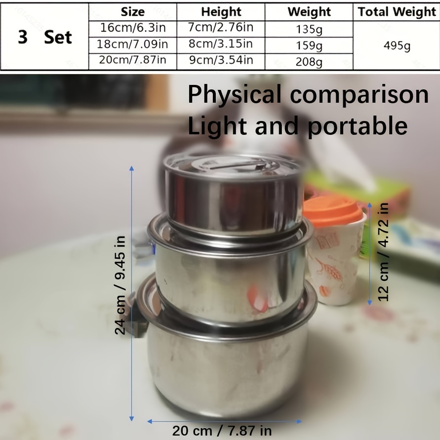 410 Thickened Stainless Steel Pot Set 4 Pots 4 Pot Lids Pot - Temu