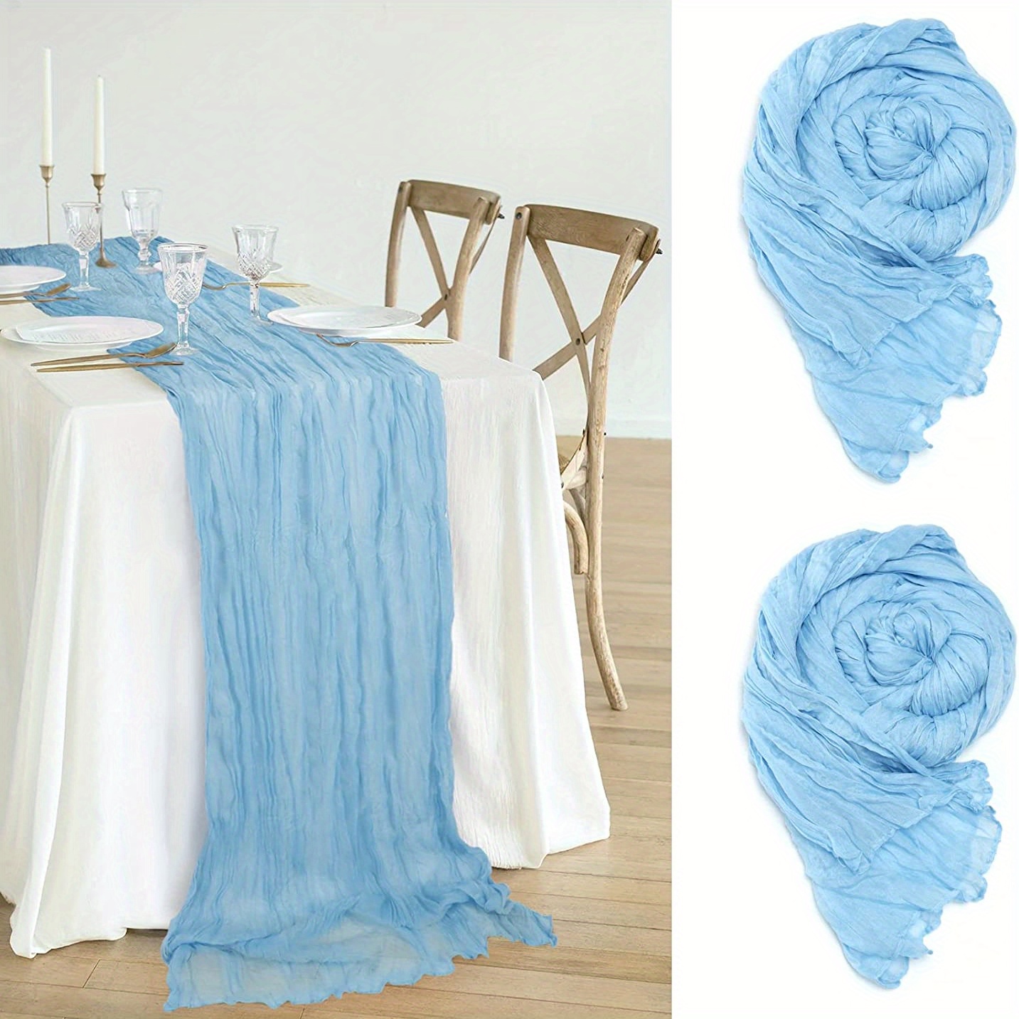 Rustic Terracotta Cheesecloth Table Runner 10FT for Weddings Bridal Showers