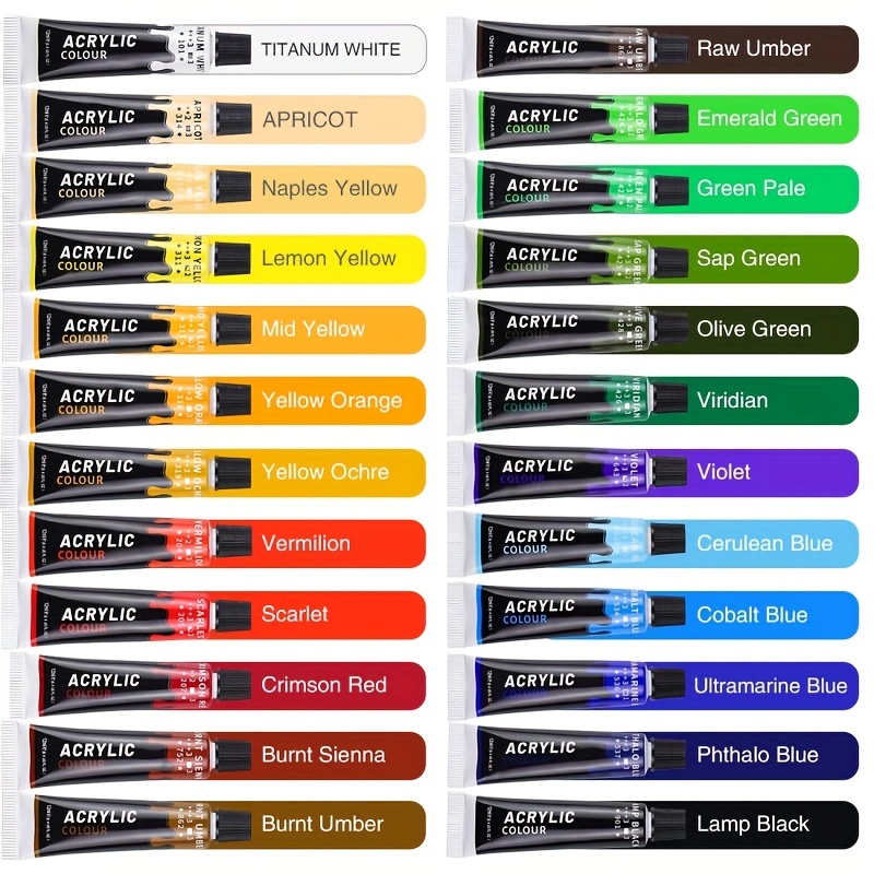 24 Colors Airbrush Paint Kit Water Based Acrylic Paint For Canvas Metal  Plastic Models Wood-0.68oz/0.7fl Oz - Arts, Crafts & Sewing - Temu