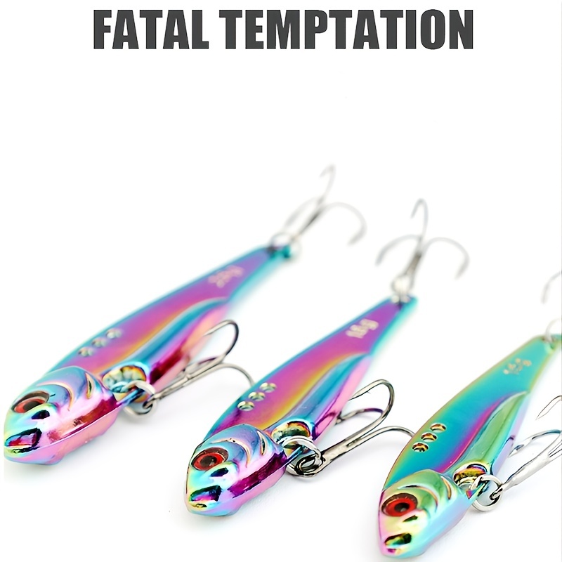 6PCS Metal VIB Fishing Lures Spinners Blade Baits Bass Long Cast Bait Trout  Pike