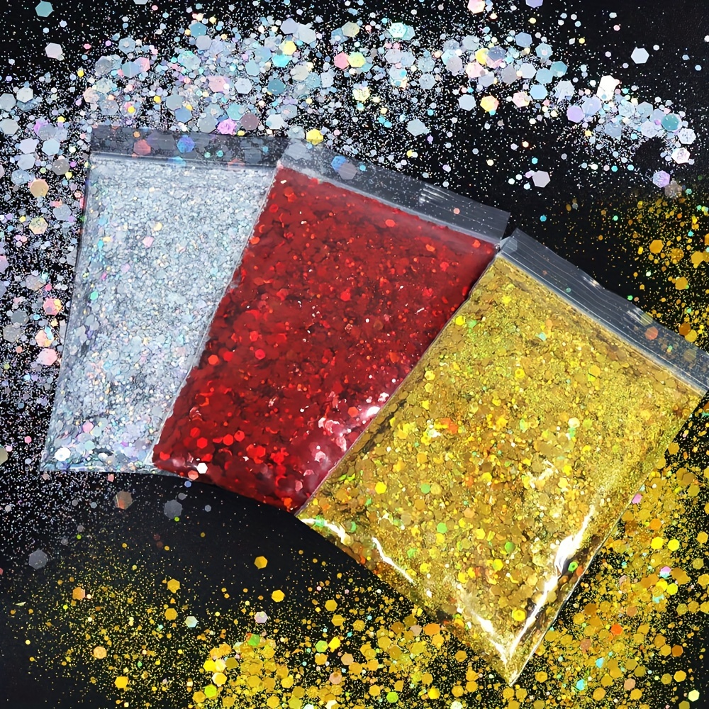 5 Jars Nail Confetti Powder Chameleon Flakes Paillette - Temu