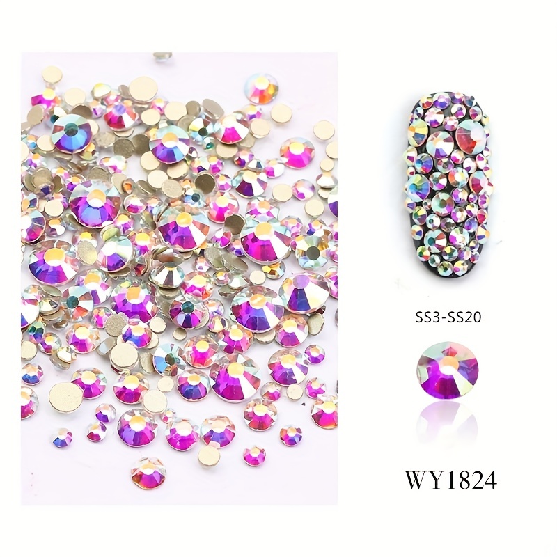 1440pcs Iridescent Rhinestones Crafts Nails Jewelry DIY Projects