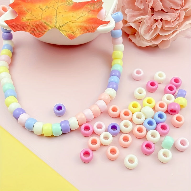 Acrylic Beads Candy Color Diy Bracelet Headwear Necklace - Temu