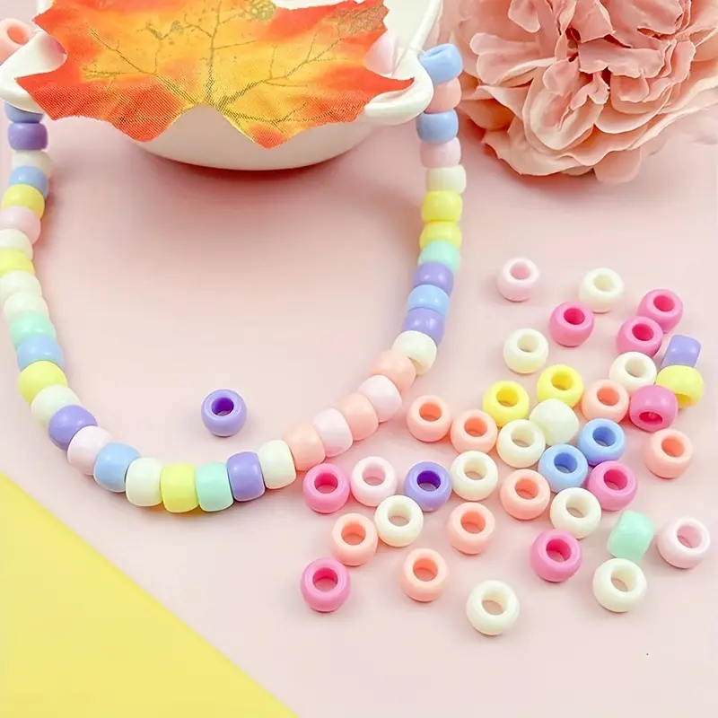 Acrylic Beads Macaroon Color Pony Beads Pastel Beads - Temu