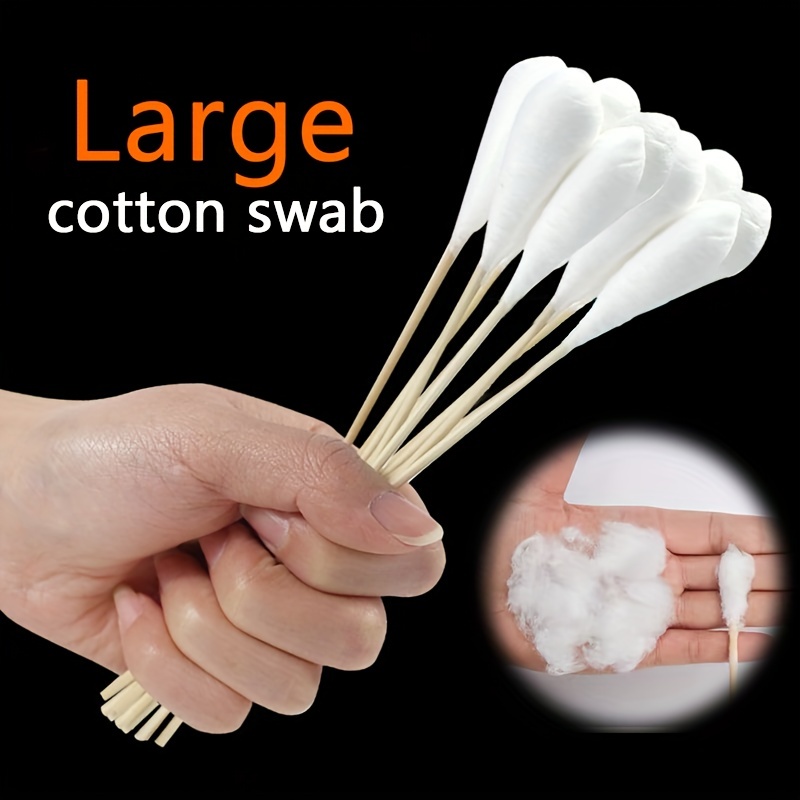 Lot De 400 Cotons-tiges Longs En Bois 15 Cm - Bâtonnets Nettoyage Oreilles, Maquillage, Soins