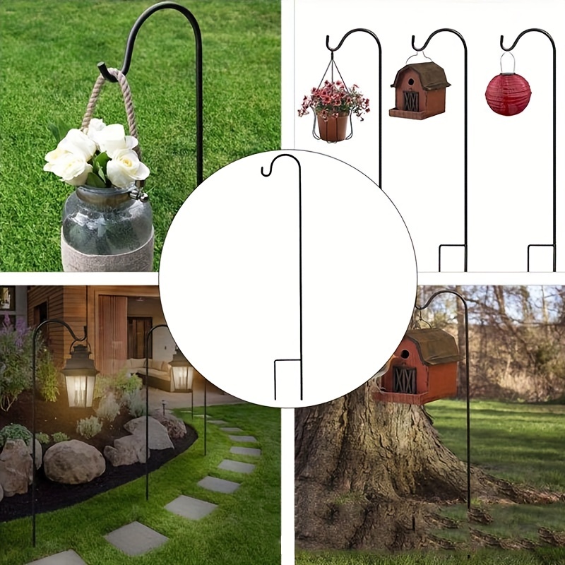 16 Inch Extra Large Heavy Duty Long Outdoor Plant Hanging S Hooks For  Baskets, Bird Feeders, Wind Chimes, Garden Ornaments,Pergola,Closet,Flower  Basket,Indoor Outdoor Uses (6 Pack)… Garden Outdoors