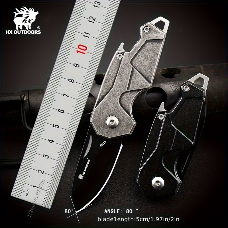 Stainless Steel Folding Knife Camping Hunting Survival - Temu