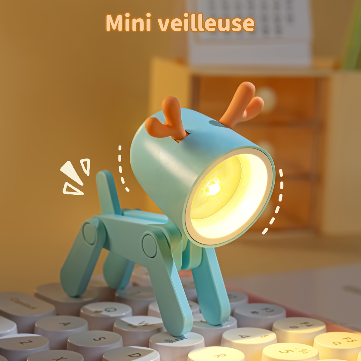 Veilleuse LED - Petit chien - Sur pile, 100% sécurité