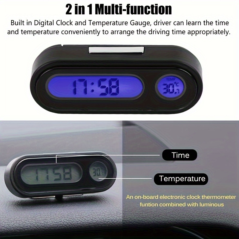 Elektronische Auto Uhr 2 IN 1 Thermometer Zeit Uhr Auto Uhren