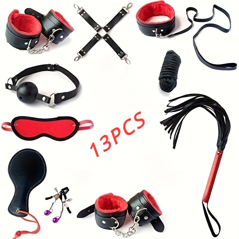 Red Silk Bondage Kit BDSM S&M Play Set Sex Toys