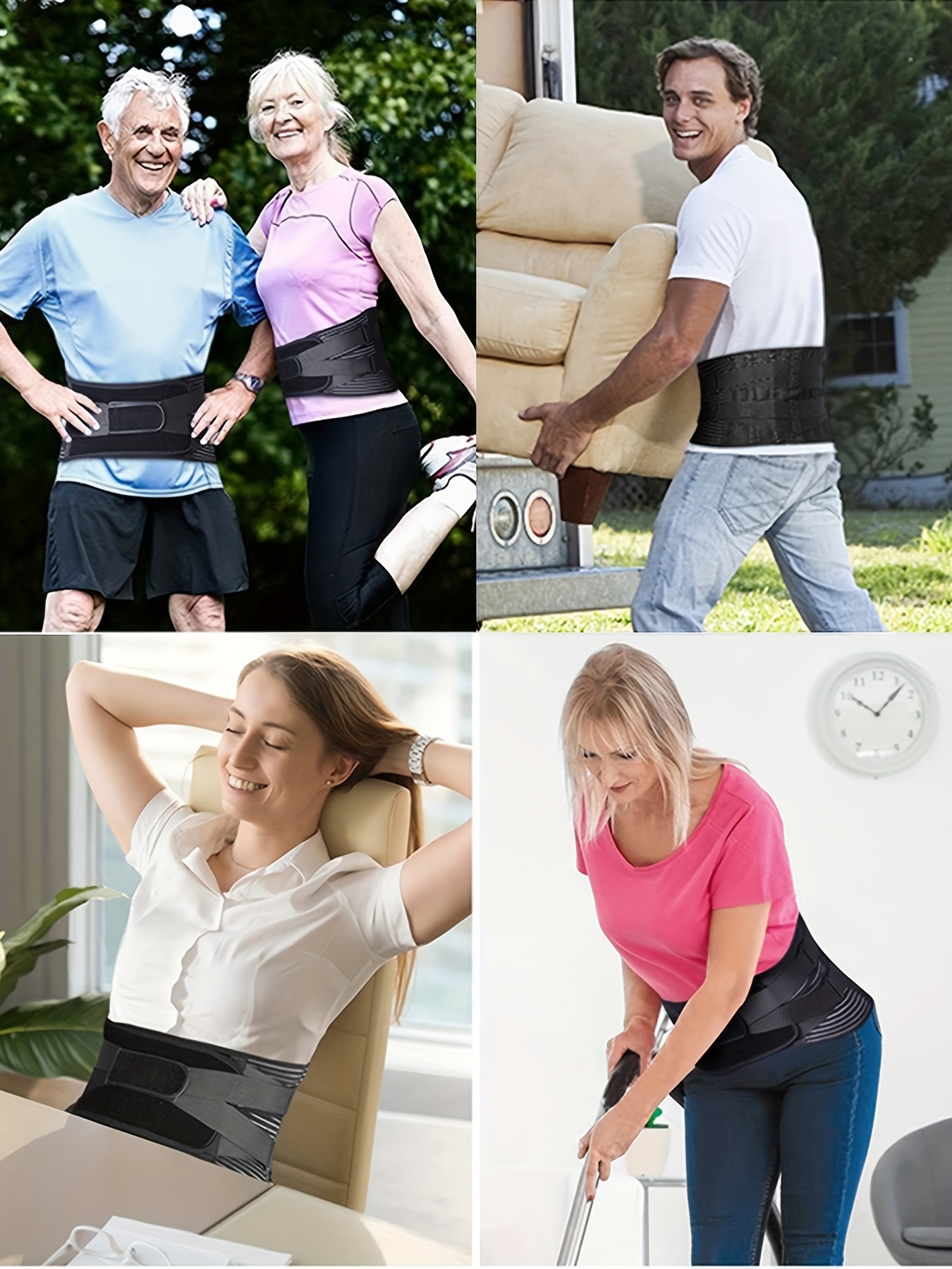  Soporte de espalda para mujeres con dolor de espalda baja -  Soporte de espalda para hombres, cinturón de soporte de espalda para mujeres,  soporte de espalda para hombres, alivio del dolor