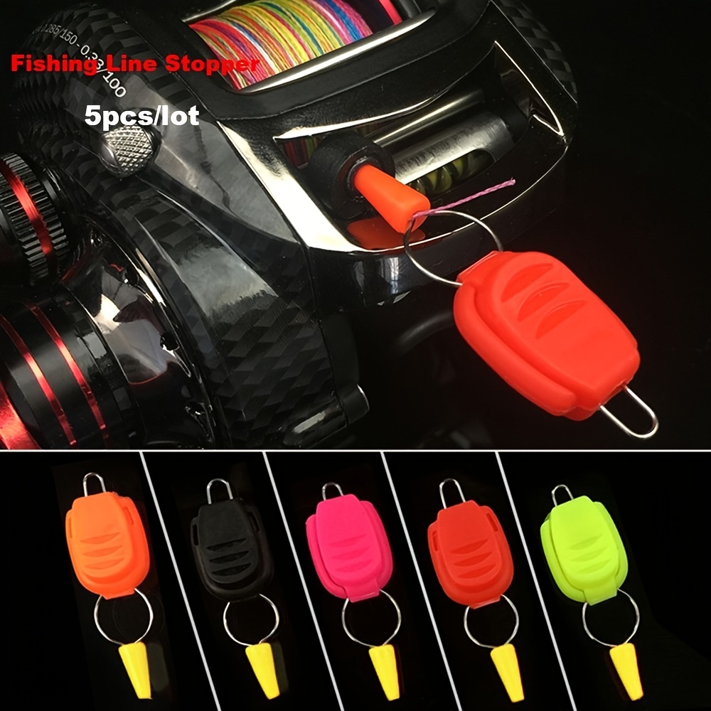 5pcs Line Stopper Device For Baitcasting Reel Dedicated, Fishing Tools