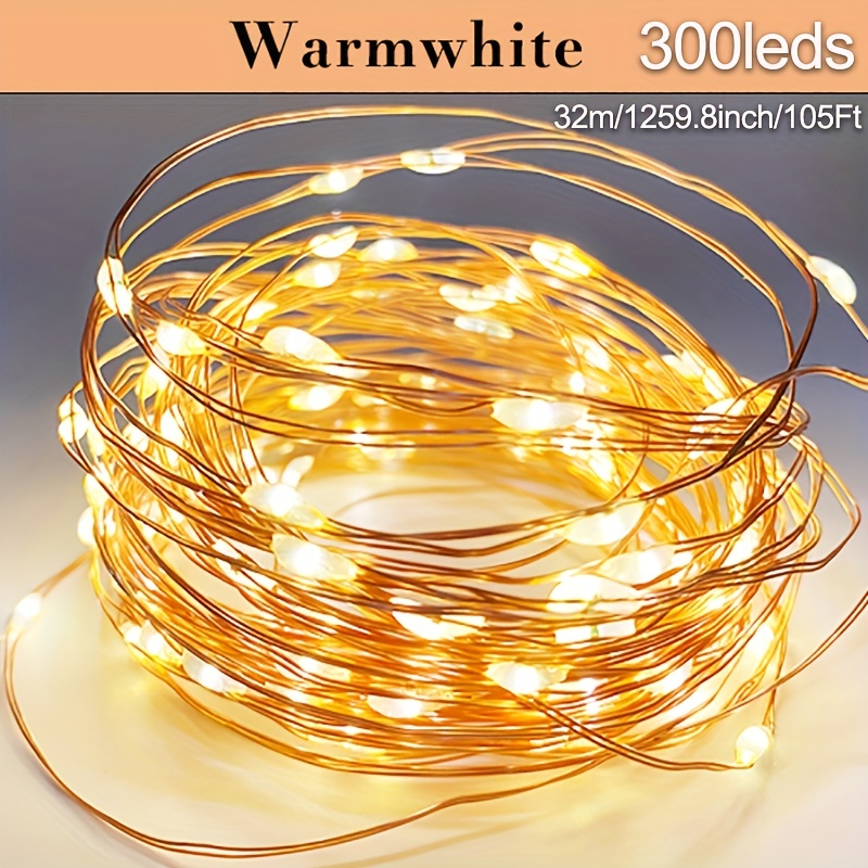 Copper Wire String Lights Solar Colored Light Waterproof - Temu