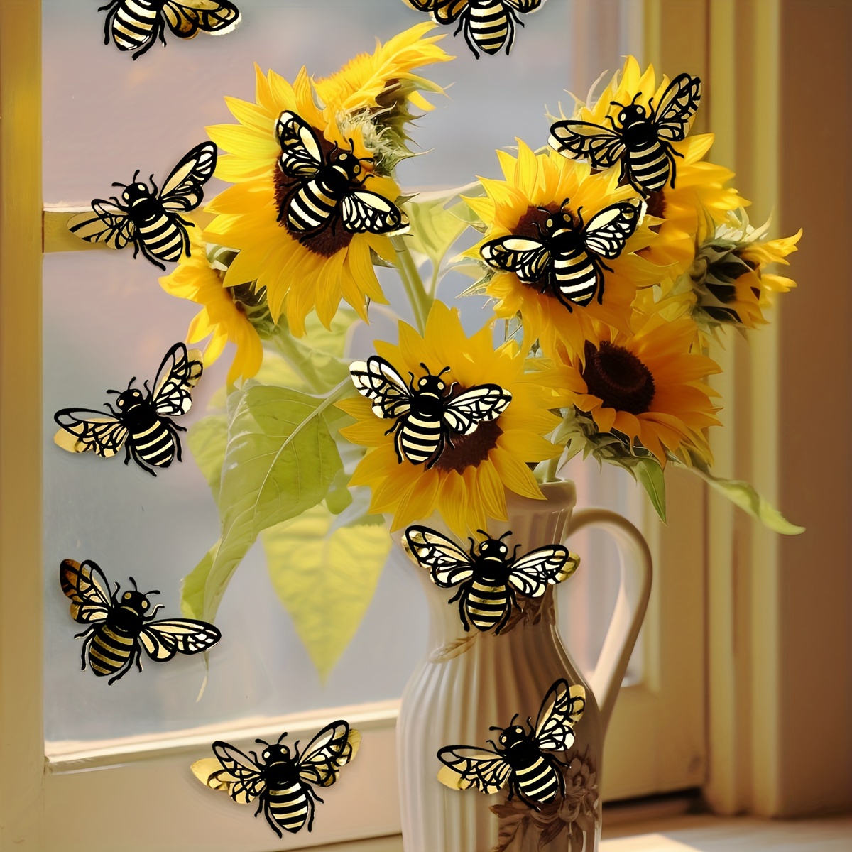 Small Bee Decorative Stickers Three dimensional Double layer - Temu