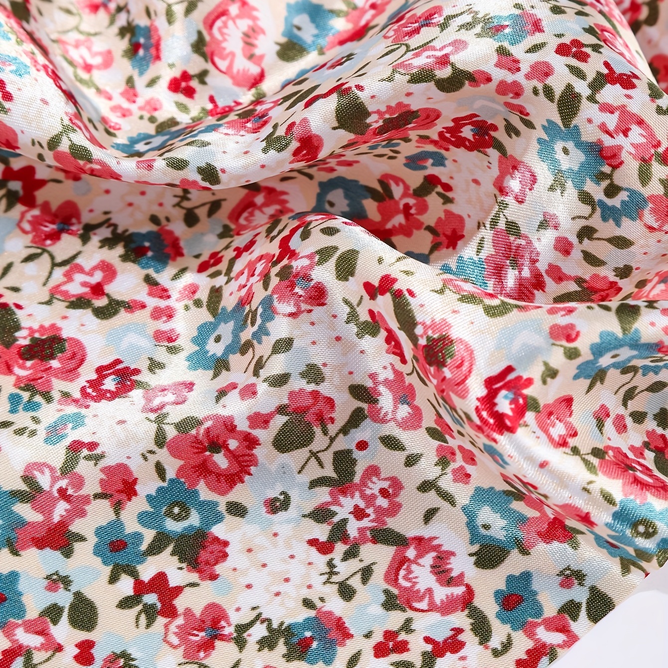 5pcs Flower Print Bandanas Elastic Triangle Scarf Headband Boho Kerchief