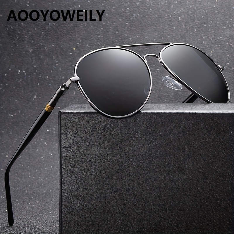 

Trendy Classic Cool Polarized Fashion Glasses, With Spring Temples, For Men Women Outdoor Sports Party Vacation Travel Driving Fishing Decors Photo Props
