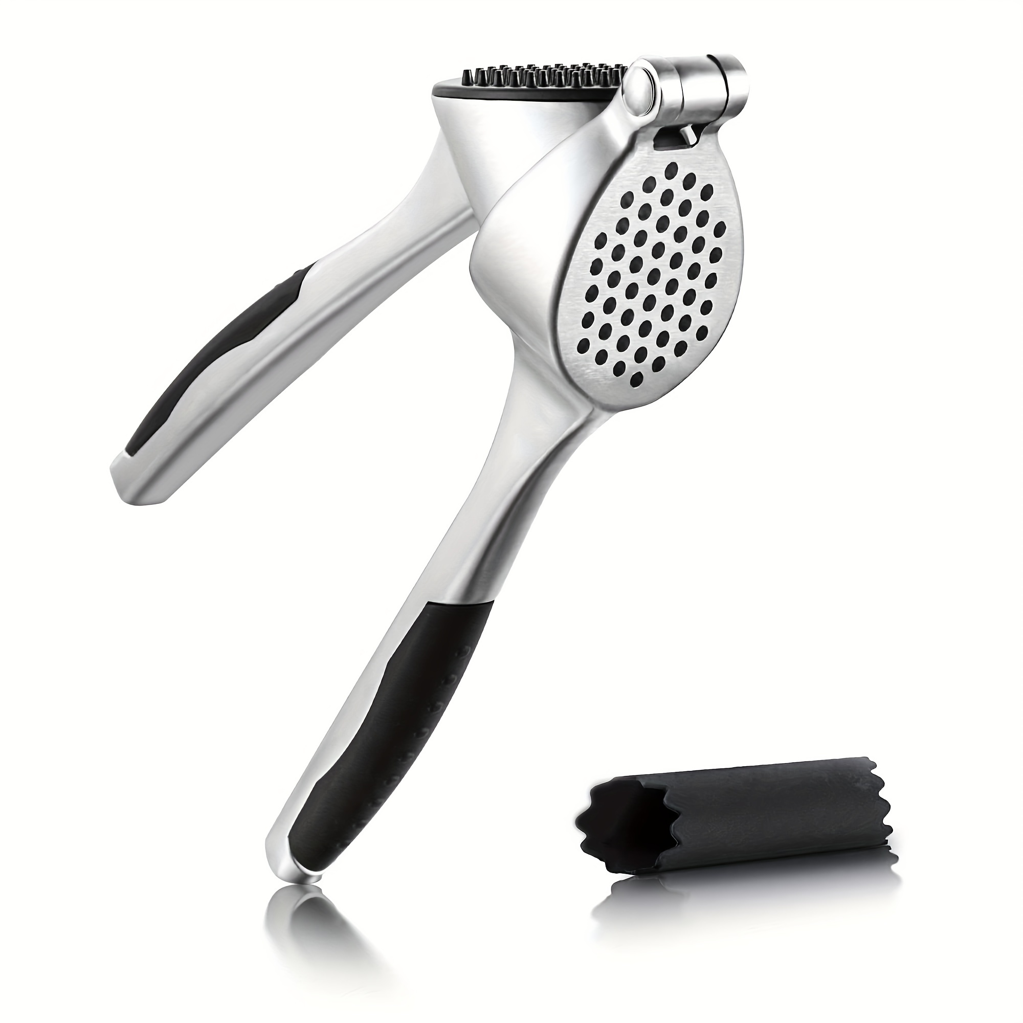 Garlic Press, Garlic Mincer Easy-squeeze Ergonomic Handle, Rust Proof, No  Need To Peel, Professional Ginger Press & Garlic Crusher with Handy  Cleaning