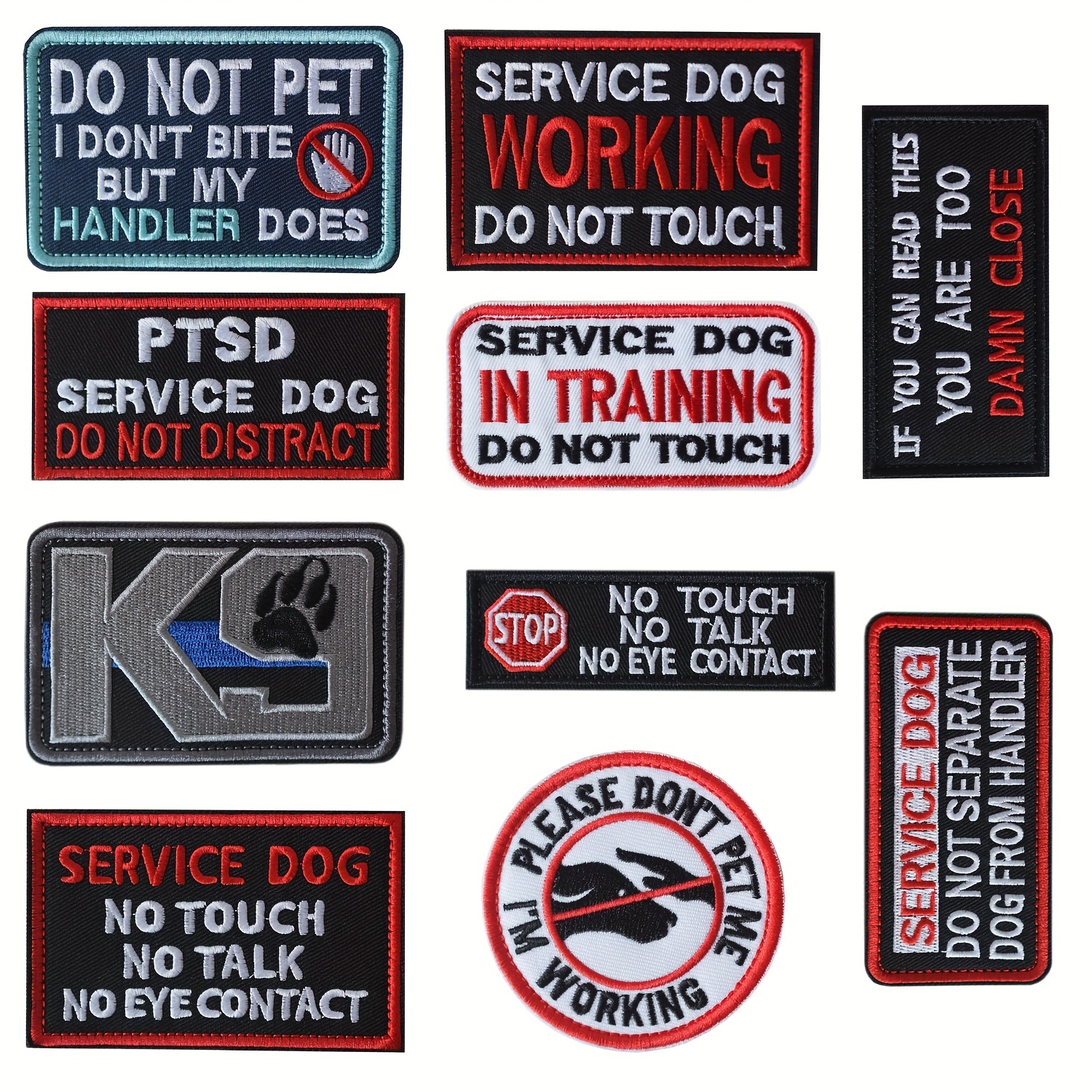  3pcs Random Pack Tactical Morale Patches with Hook and