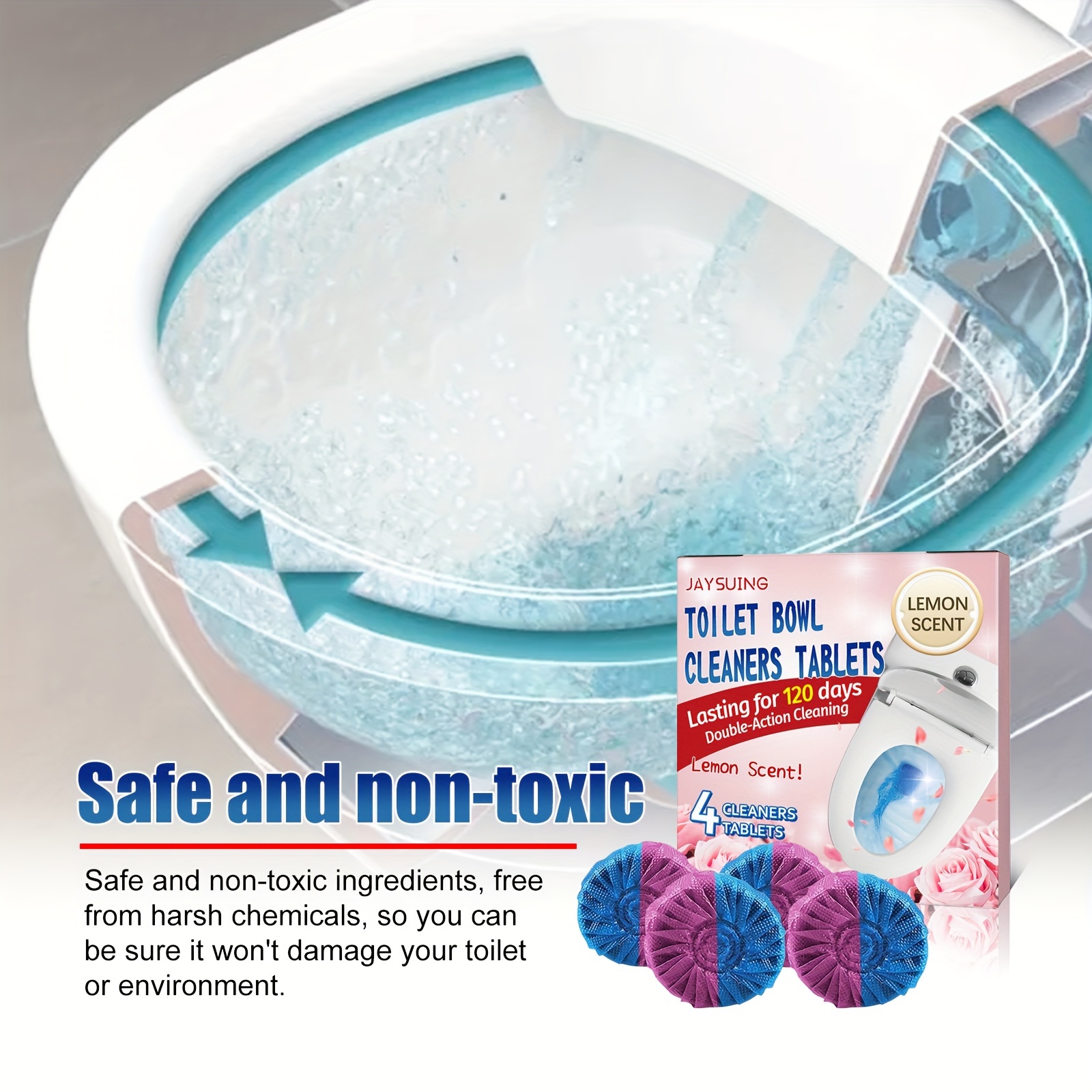 Toilet Cleaner Tablets Automatic Toilet Bowl Cleaner Gentle