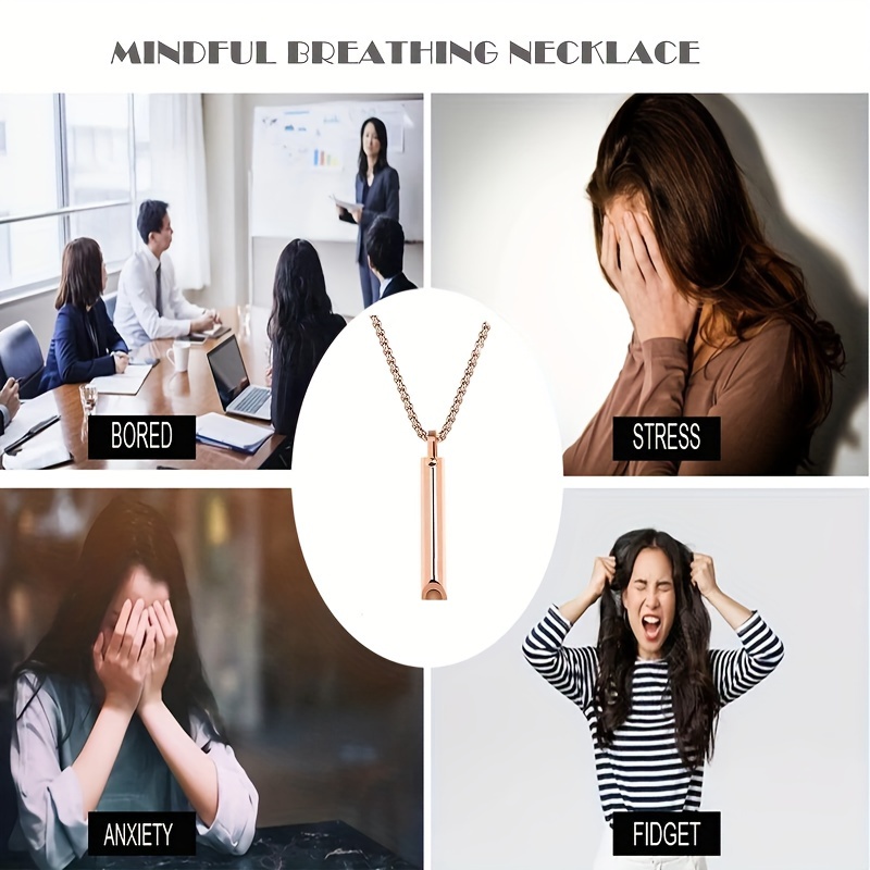 Positive Breathing Necklace Meditation Deep Breathing Sedation Tools