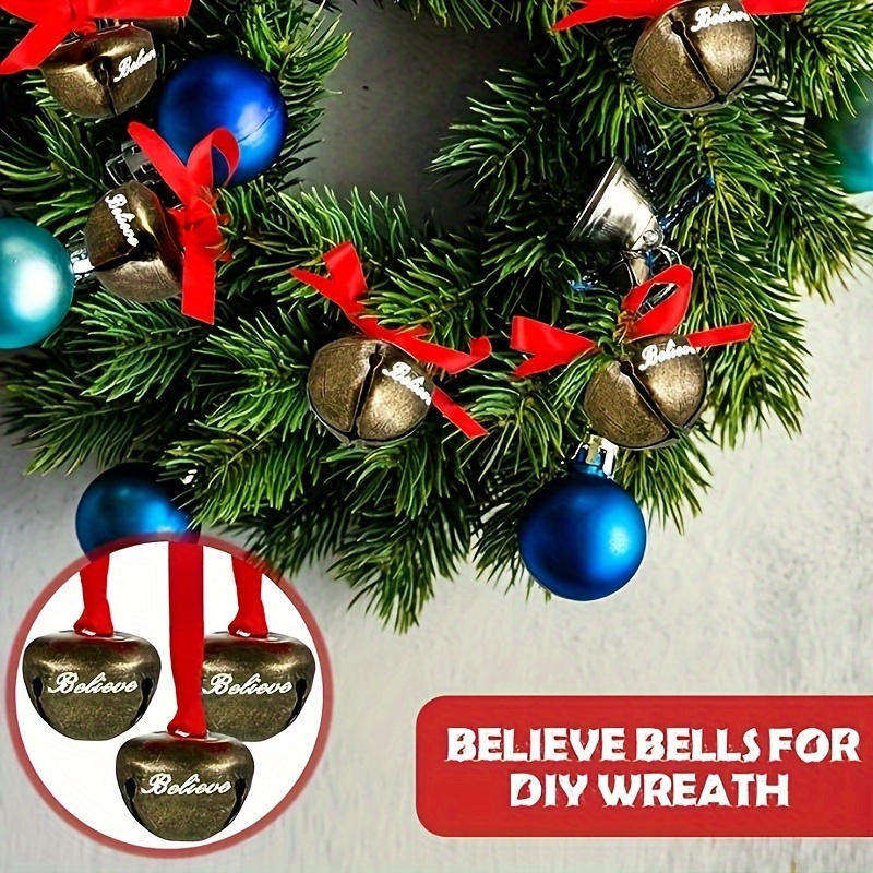 Large Silver Jingle Bells - 24Pcs - DIY Craft Supplies and Christmas Home  Decor