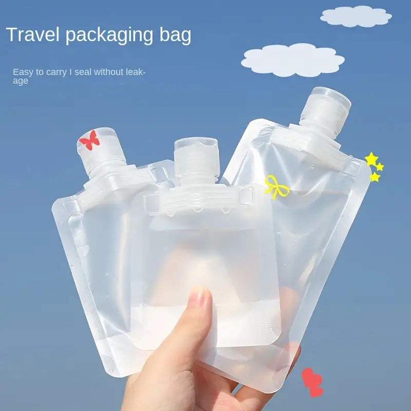 3pcs Travel Pouches For Toiletries - Leak Proof Travel Squeeze Pouches, Tsa  Approved Refillable Portable Stand Up Liquid Travel Containers For Shampoo  Conditioner Lotion Body Wash