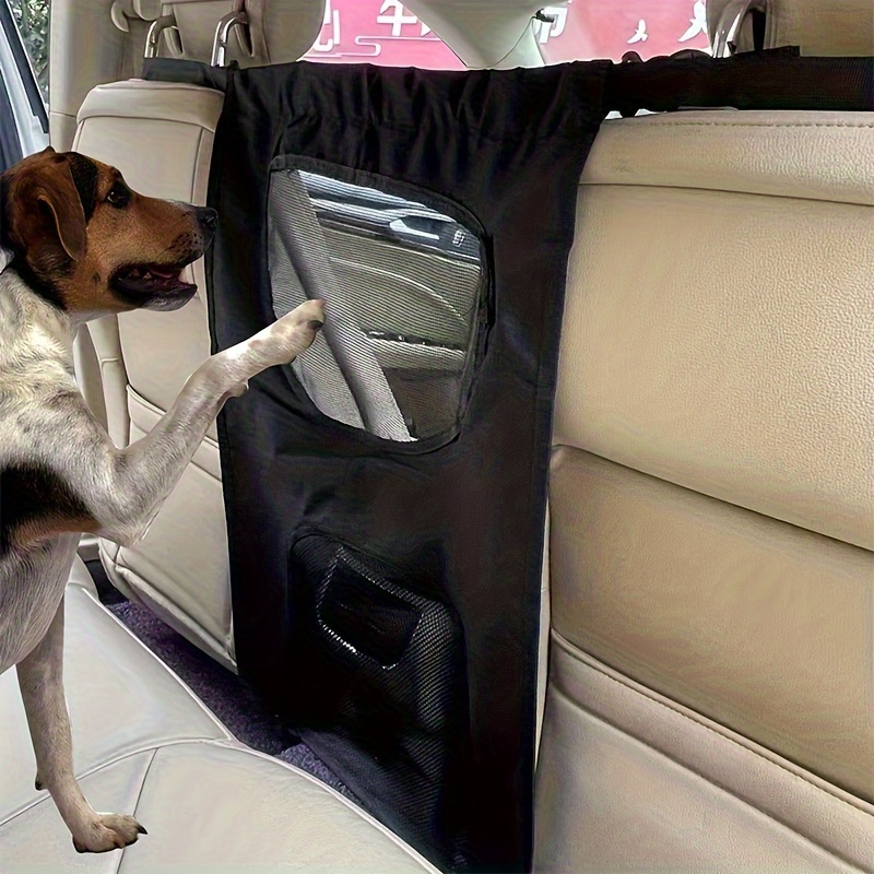 Barrera de red para automóvil para perros de 3 capas con organizador de  malla de seguridad automática, barrera universal elástica para mascotas,  bolsa
