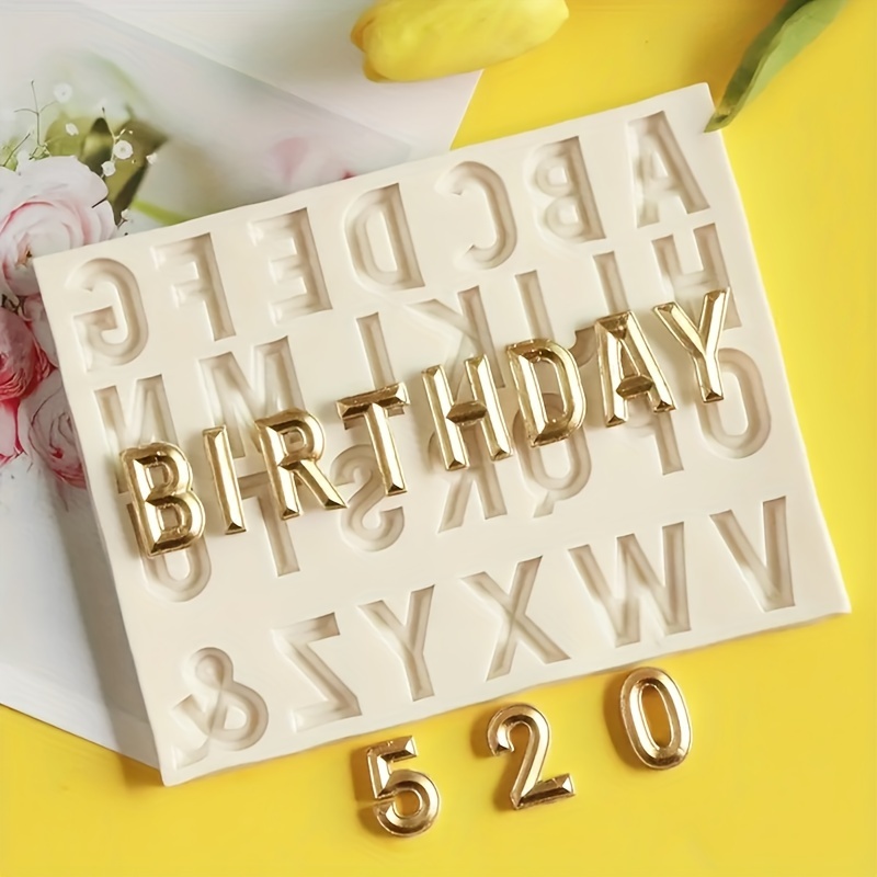 

2pcs Alphabet & Number Silicone Molds For Diy Crafts - Resin, Clay, Plaster Decorations - Ideal For Anniversaries, Valentine's Day