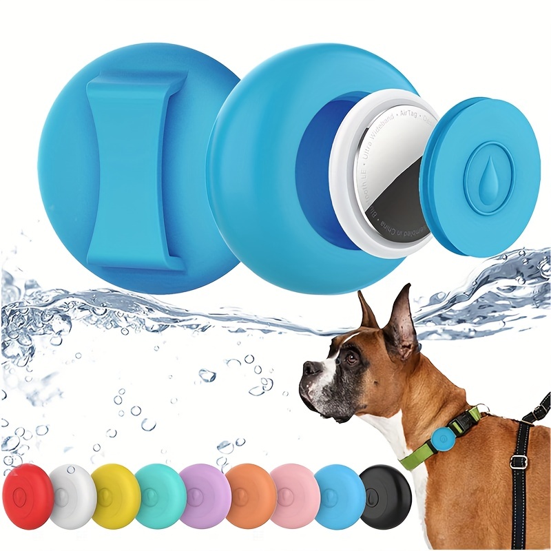 FEEYAR - Soporte para collar de perro (4 unidades), funda para AirTag 100%  impermeable, soporte para Apple AirTag para collares de perro y gato