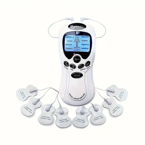 AUVON Rechargeable Tens Unit Muscle Stimulator 24 Modes 4th Gen Tens Machine with 8pcs 2x2 Premium Electrode Pads for Pain Relief