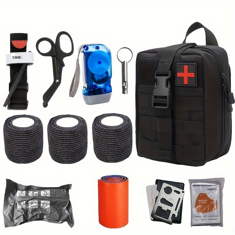 Kits de supervivencia de emergencia y kit de primeros auxilios equipo de  supervivencia multiherramientas y equipo con bolsa Molle regalos para papá  – Yaxa Colombia