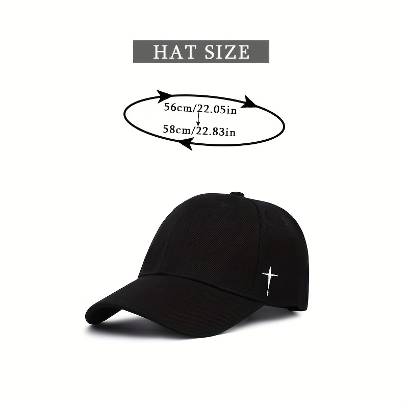 Cross Print Baseball Cap Unisex Casual Sun Hat Lightweight Dad Hat