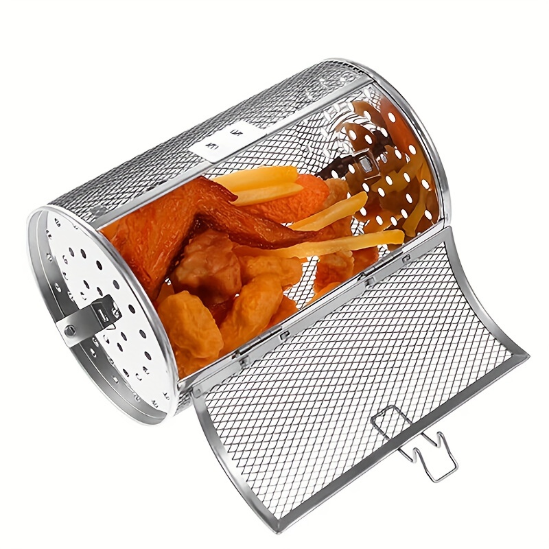 Stainless Steel Grid Wire Rack Roasting Basket Metal Mesh Oven