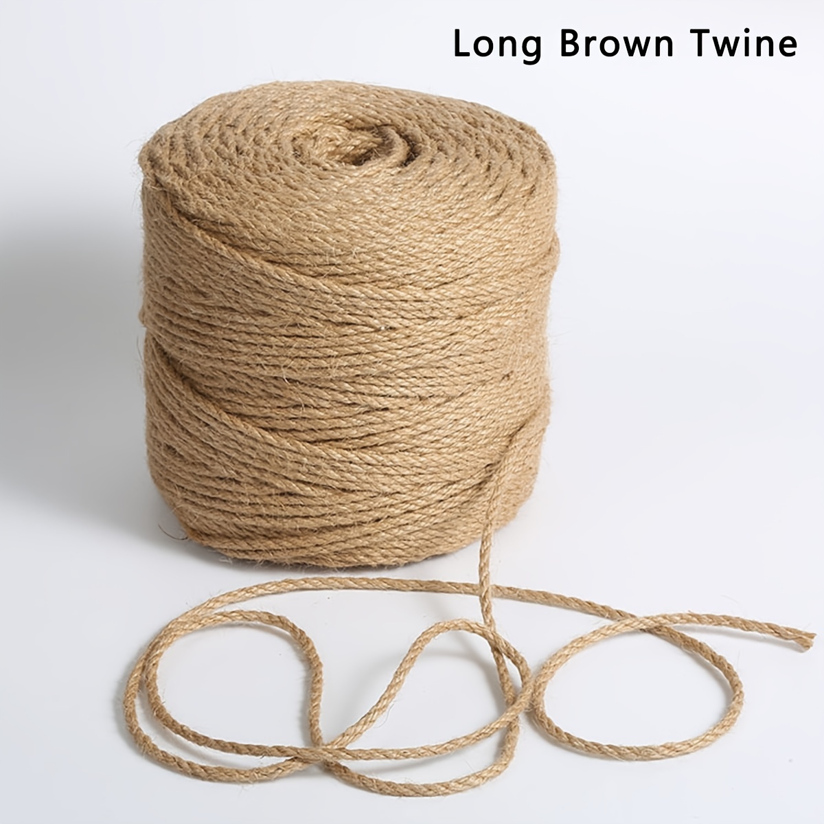 Natural Jute Twine,328 Feet Jute Rope Brown Twine Rope for Crafts,Gift  Wrapping, Packing, Gardening and Wedding Decor,Christmas Decor…