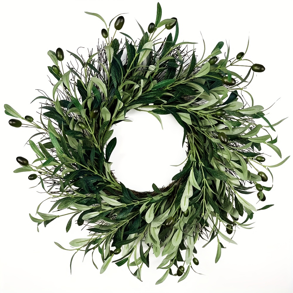 

1pc, Simulation Olive Wreath, Olive Fruit Flower , Door Decoration Wall Hanging, Home Decoration, Holiday Decor, Wall Decor, Door Decor