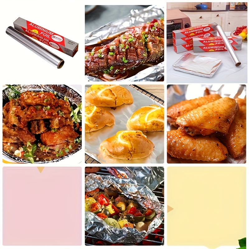 Non-Stick Family Barbecue Baking Restaurant Silicone Oil Household Aluminum  Foil for Food Wrap BBQ Foil Wrap - China Food Packaging Foil, Food Wrapping  Foil