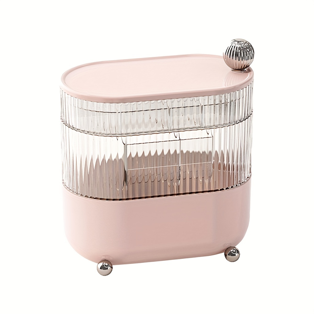Rotating Desktop Storage Box Dustproof Multilayer Transparent Jewelry Watch Rack