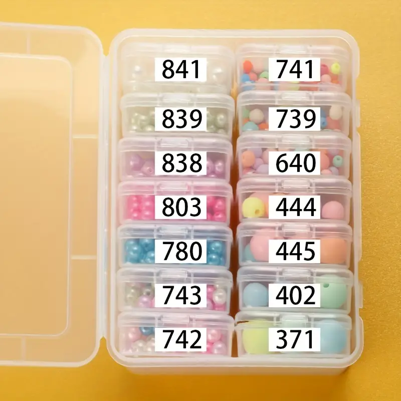 Small Bead Organizers, 15 Pieces Plastic Storage Cases Mini Clear Bead Storage  Containers Transparent Boxes With Hinged Lid Clear Craft Supply Case
