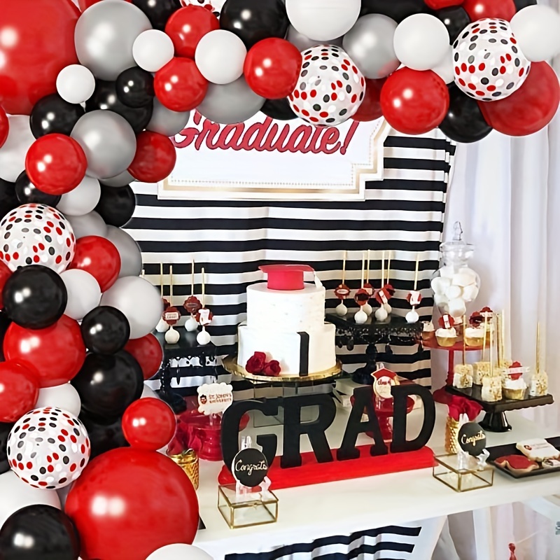 Casino Themed Party Decorations Red Black And Silvery - Temu