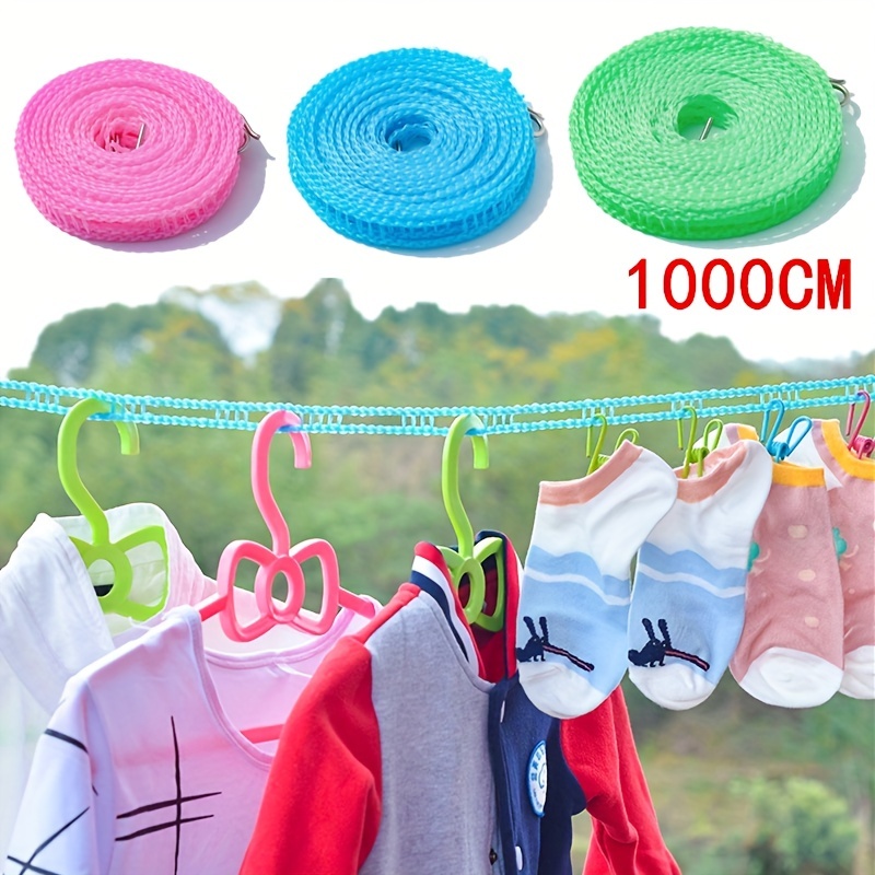 3/5/8/10m Outdoor Clothesline Non-slip Laundry Line Rope Travel Business  Windproof Clothes Drying Rope Fence-type Clothesline - Clotheslines -  AliExpress