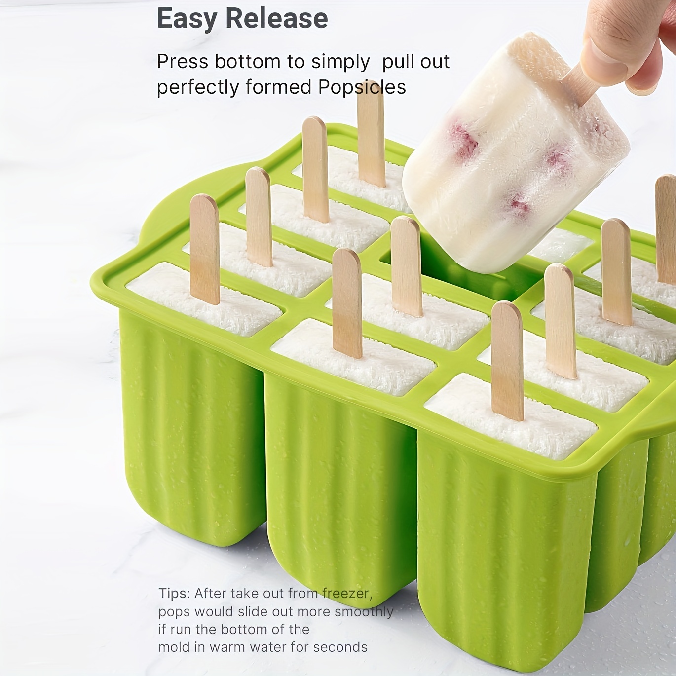 Popsicle Molds, 6 Pack Silicone Popsicle Molds Reusable Popsicle